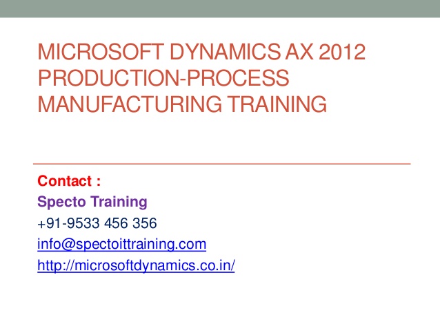 microsoft dynamics ax 2012 certification